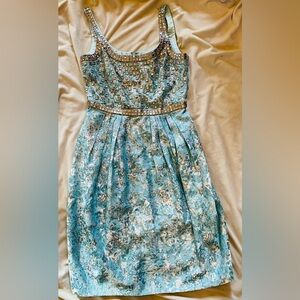 Carmen Marc Valvo Elegant Light Blue Dress